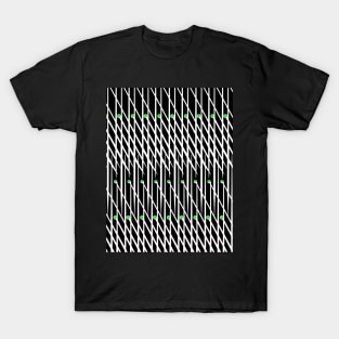 Black and white needle work pattern T-Shirt